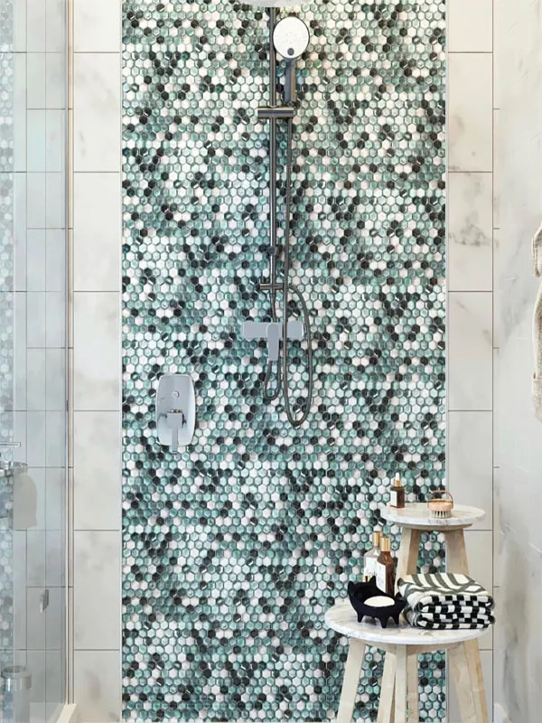 Cordoba Emerald 1X1 Glossy, Matte Glass Mosaic 1