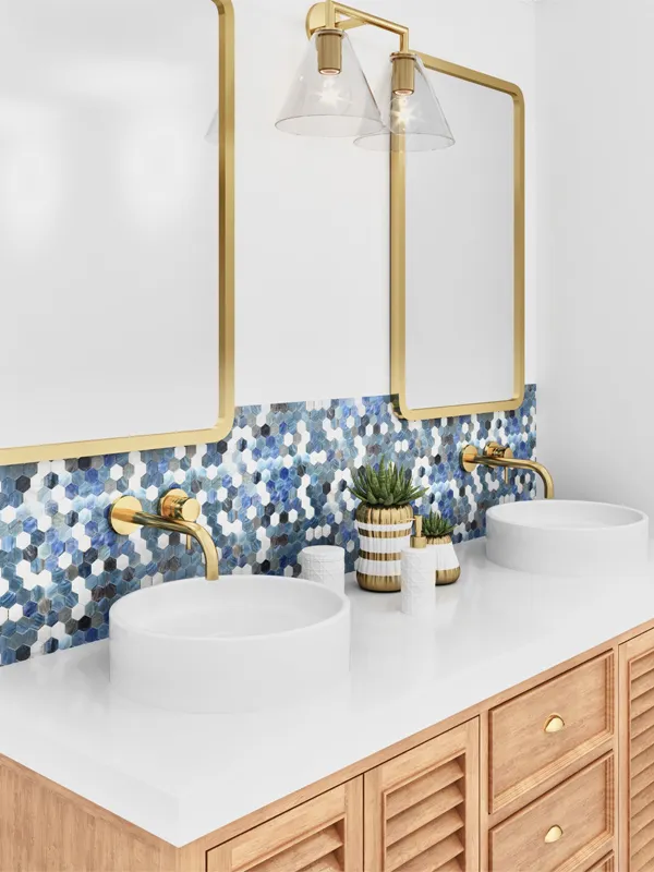 Cordoba Moonstone 1X1 Glossy Glass Mosaic 2