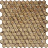 Cordoba Gold 1X1 Glossy Glass Mosaic 0