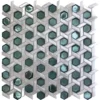 Weave Emerald 1X1 Glossy Glass Mosaic 0