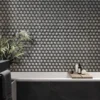 Weave Dark 1X1 Glossy Glass Mosaic 1