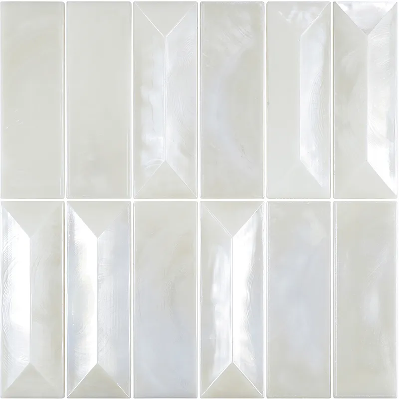 Allure White Rectangular 1.87X5.81 Rectangle Glossy Glass Mosaic 0