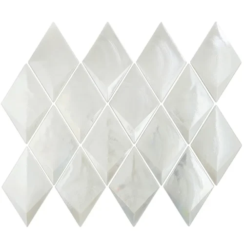 Allure White Diamond 2.95X2.95 Glossy Glass Mosaic 0