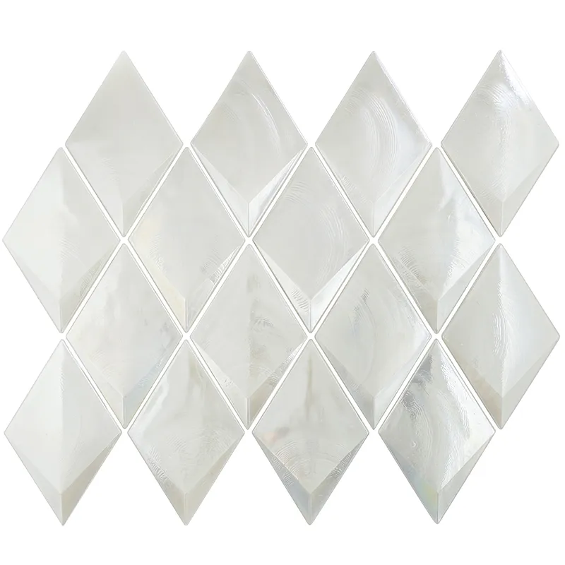 Allure White Diamond 2.95X2.95 Glossy Glass Mosaic 0