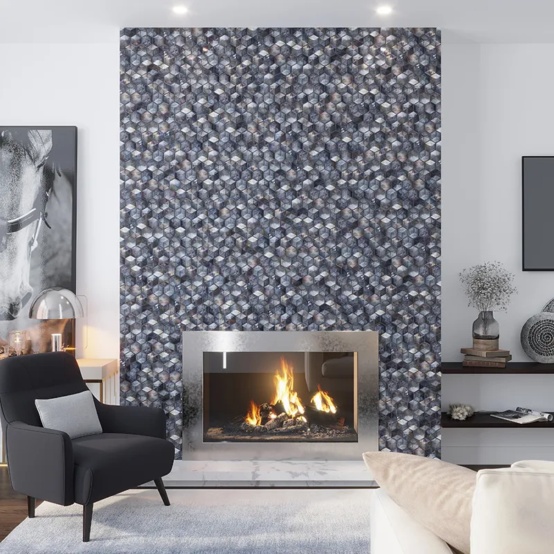 Allure Grey Hexagon 2.9X2.9 Gray Glossy Glass Mosaic 2