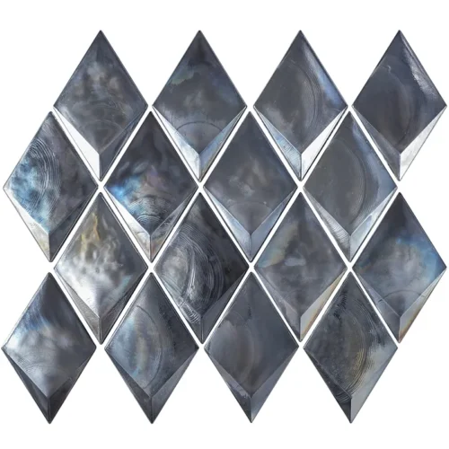 Allure Grey Diamond 2.95X2.95 Gray Glossy Glass Mosaic 0