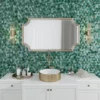 Allure Green Hexagon 2.9X2.9 Glossy Glass Mosaic 1