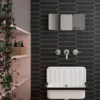 Alfama Pickets Black 2X10 Matte Ceramic Tile 2