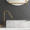 Alfama Pickets Black 2X10 Matte Ceramic Tile 1