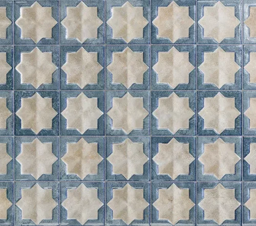 Alcazar Aqua 12.2X22 Matte with Gloss Details Porcelain Tile 0