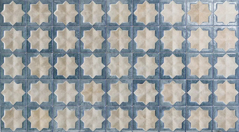 Alcazar Aqua 12.2X22 Matte with Gloss Details Porcelain Tile 0