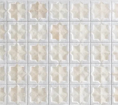 Alcazar White 12.2X22 Matte with Gloss Details Porcelain Tile 0