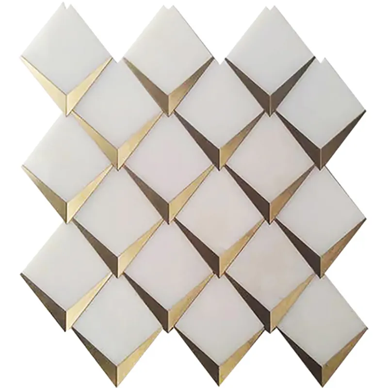 Angolo 3 4.8x4.1 Polished Brass Mosaic 1