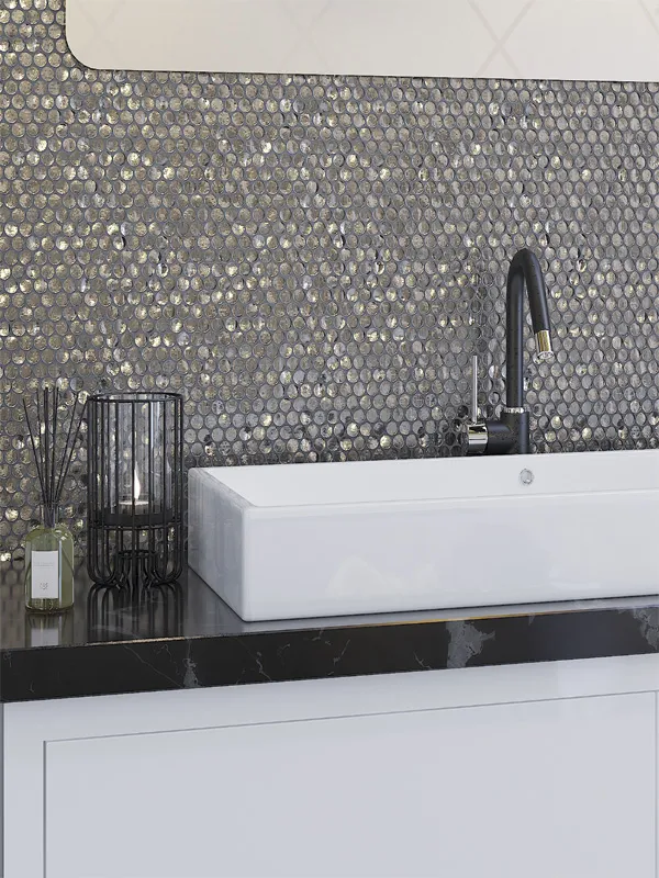 Ronda Silver 0.8X0.8 Glossy Glass Mosaic 2