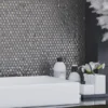 Ronda Silver 0.8X0.8 Glossy Glass Mosaic 1