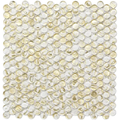 Ronda Antique Gold 0.8X0.8 Glossy Glass Mosaic 0