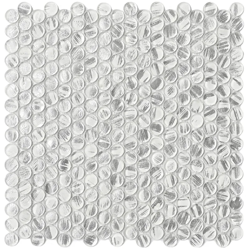 Ronda Antique Silver 0.8X0.8 Glossy Glass Mosaic