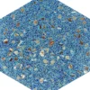 Aquaterra Blue Hex 9X7.9 Glossy Shell, Terrazzo tile 0