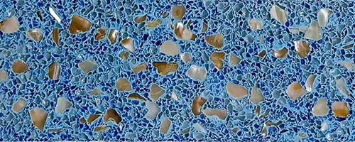 Aquaterra Blue Brick 3X12 Glossy Shell, Terrazzo tile 0