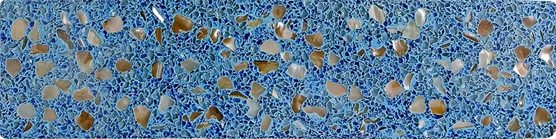 Aquaterra Blue Brick 3X12 Glossy Shell, Terrazzo tile 0