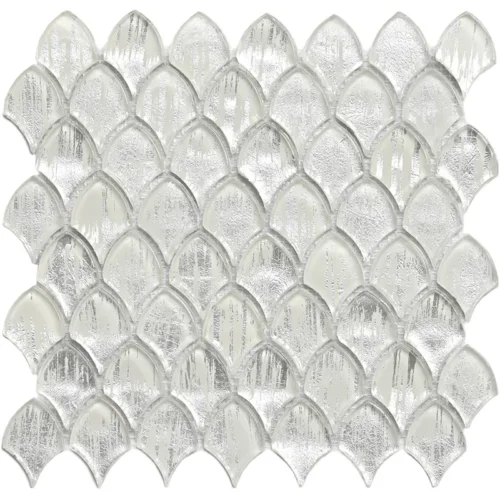 Scale Antique Silver 1.5X2.15 Glossy Glass Mosaic 0