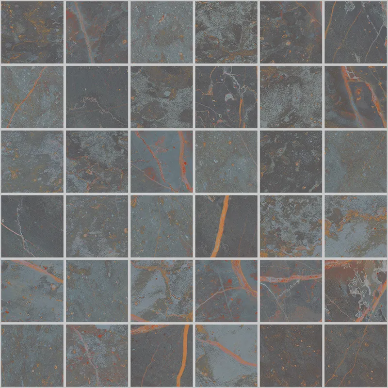 Athabasca Rock Mosaic 1.85X1.85 Brushed Porcelain 1