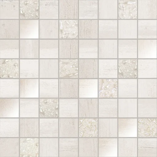 Atlantis White Mosaic 1.4X1.4 Ceramic 0