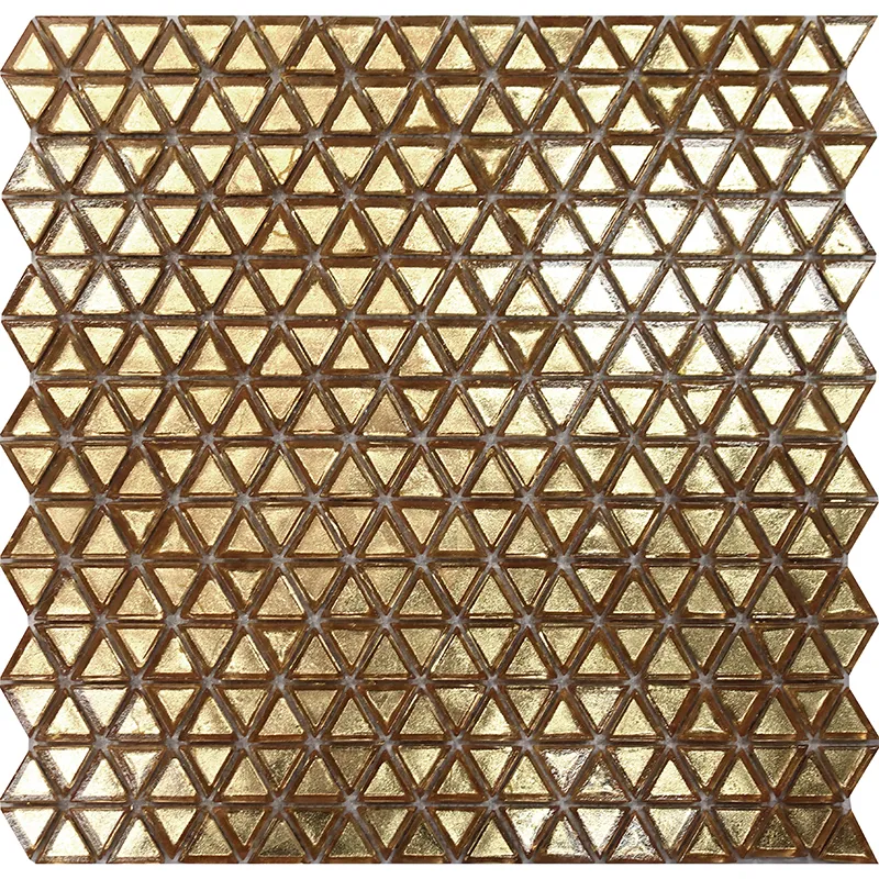 Gold Triangle 12.2X12.2 Glossy Glass Tile 0