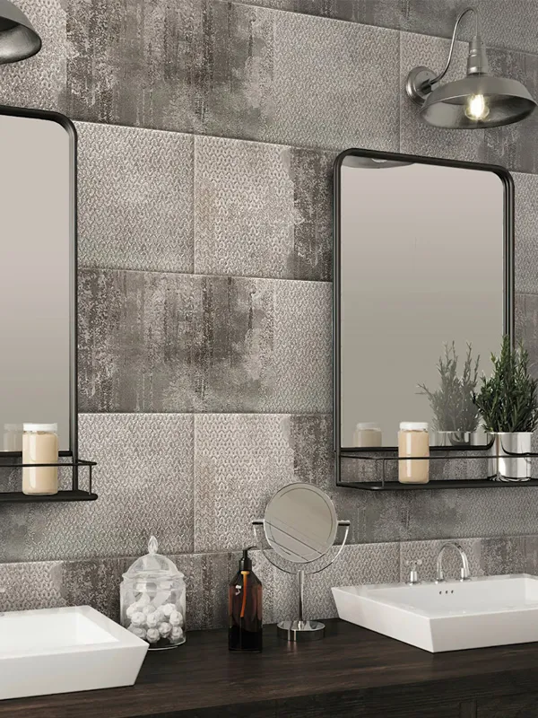 Aurora Grey Deco 1240 C 11.4X39.4 Matte Ceramic tile 1