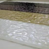 Shimmer Pearl 3X12 Textured, Glossy Glass tile 0