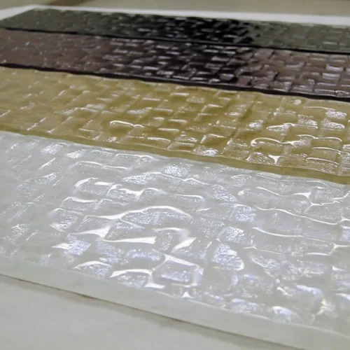 Shimmer Pearl 3X12 Textured, Glossy Glass tile 0