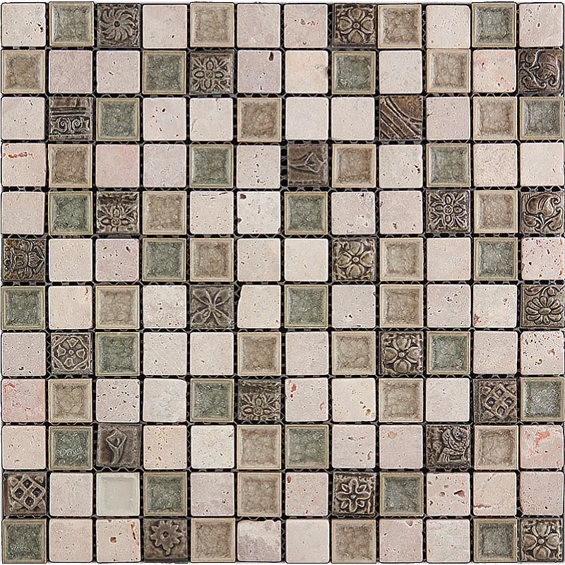 Blend Raintree 0.9X0.9 Glossy, Foiled Resin, Stone, Ceramics Mosaic 1