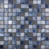 Steel Blue 0.9X0.9 Glossy, Foiled Glass, Resin, Stone Mosaic 1