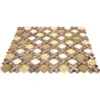 Amsterdam Gold 0.9X0.9+1.5X1.5 Polished, Matte, Textured Glass, Resin, Stone Mosaic 3