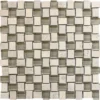 Balinese Crema 0.8X1 Polished, Etched Marble Mosaic 0