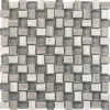 Balinese Wooden Grey 0.8X1 Polished, Etched Marble Mosaic 0