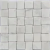 Sumatra Carrara 1.6X1.9 Polished, Etched Marble Mosaic 1