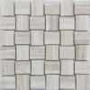 Sumatra Wooden Grey 1.6X1.9 Polished, Etched Marble Mosaic 0