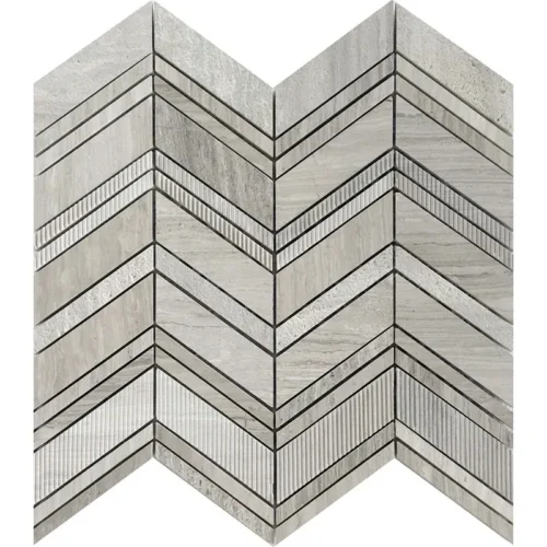 Balian Wooden Grey 1.4X4+0.75X4+0.5X4 Polished, Etched Mosaic 0