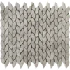 Leaf Wooden Grey 0.4X1.8 Polished, Etched Mosaic 0