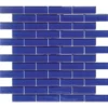 Cobalt Blue 1X3 Brick Gloss Glossy Glass mosaic 0