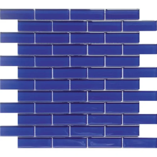 Cobalt Blue 1X3 Brick Gloss Glossy Glass mosaic 0