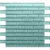 Aqua 1X3 Brick Gloss Glossy Glass mosaic 0