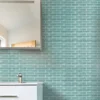 Aqua 1X3 Brick Gloss Glossy Glass mosaic 1