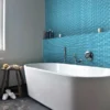 Turquoise 1X3 Brick Gloss Glossy Glass mosaic 2