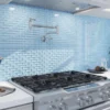 Turquoise 1X3 Brick Gloss Glossy Glass mosaic 1