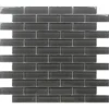 Pewter 1X3 Brick Gloss Glossy Glass Mosaic 0