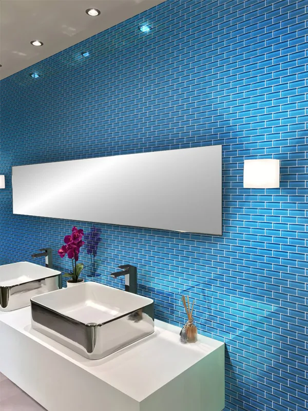 Laguna 1X3 Brick Gloss Glossy Glass Mosaic 1