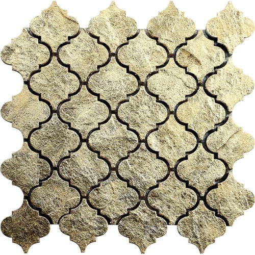 Burj Gold 2.6X2.9 Textured, Foiled Resin Mosaic 0