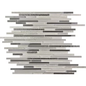 Cascades Gray Mist 11.8X11.8 Glossy, Matte, Textured Glass Tile 2